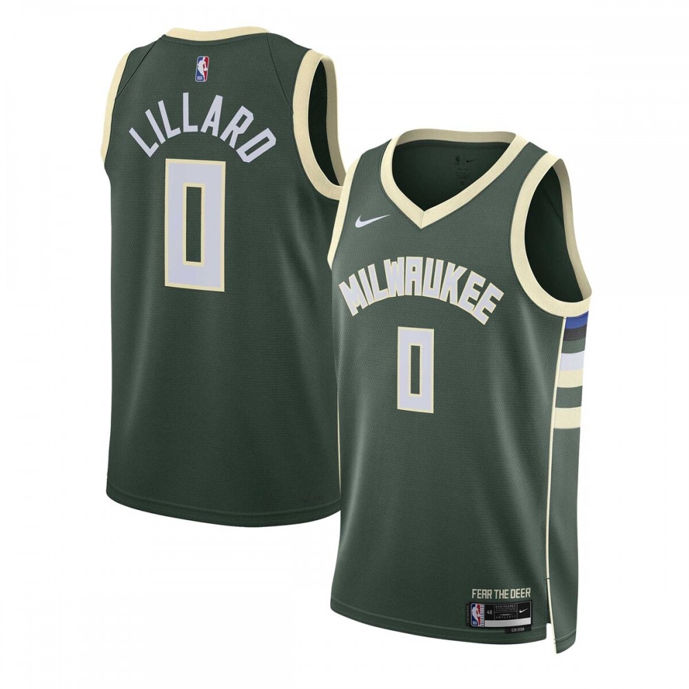 Damian Lillard Milwaukee Bucks Unisex Swingman Jersey - Icon Edition - Hunter Green-Pro Kit Vault | Brand New 26/27 Sports Jerseys